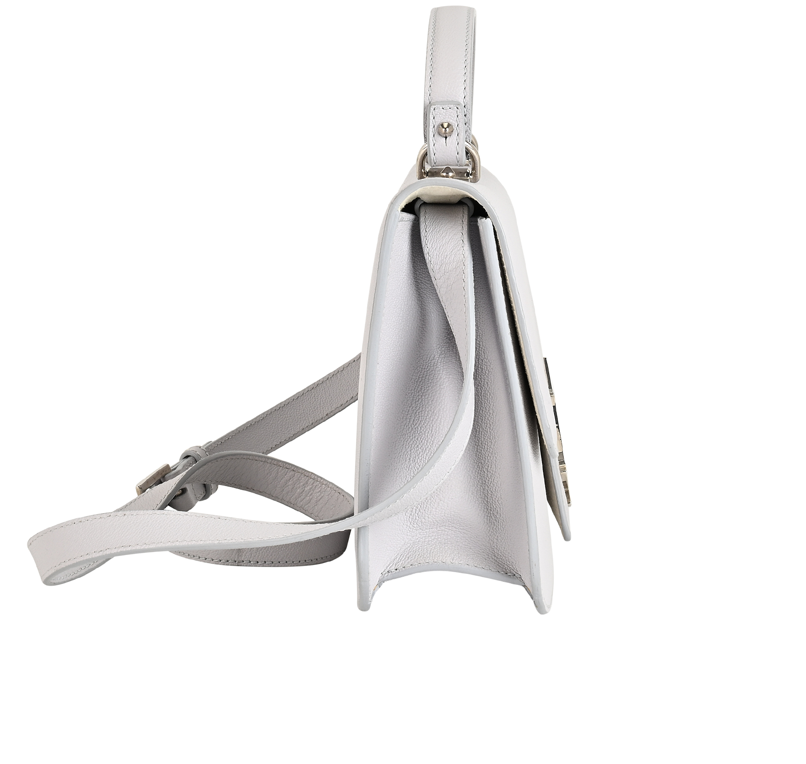 Insignia, &pound;350, Handbags, Grey, Leather, Side view